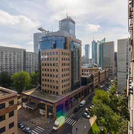 Industrial 9Th Floor Central Apartment With Balcony And Views Warsaw Exterior photo