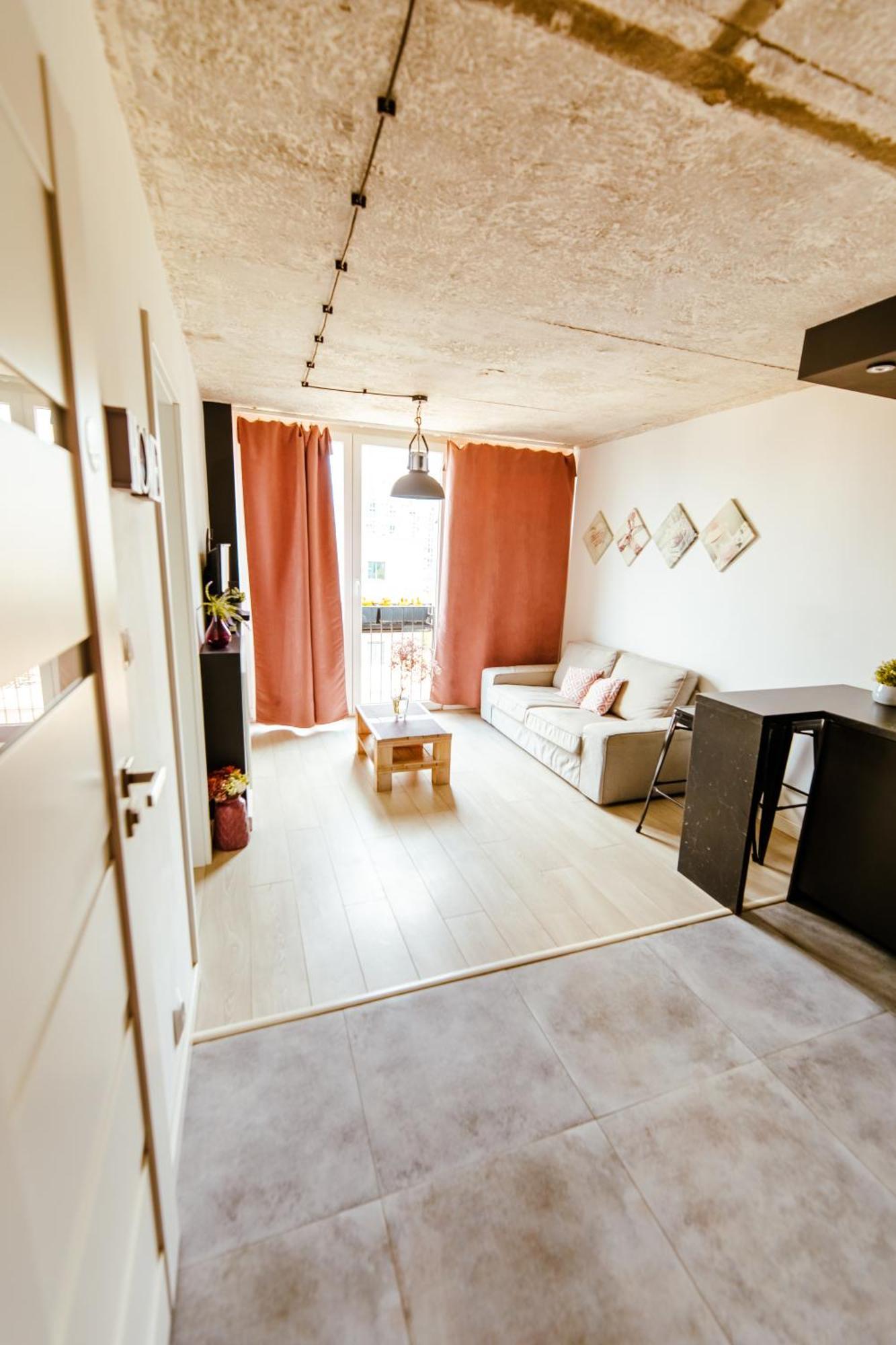 Industrial 9th Floor With Balcony And Views Apartment